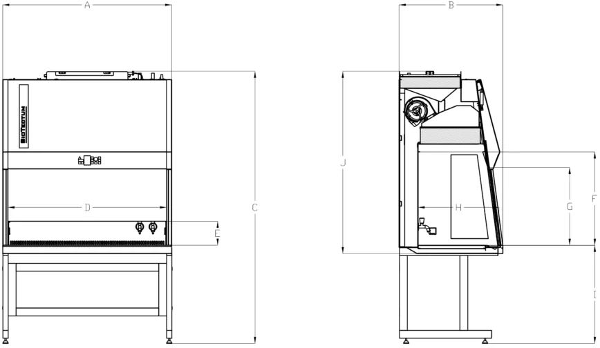 Laminar flow cabinet, Biotectum Classic